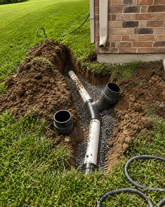 Drainage work by Menjivar