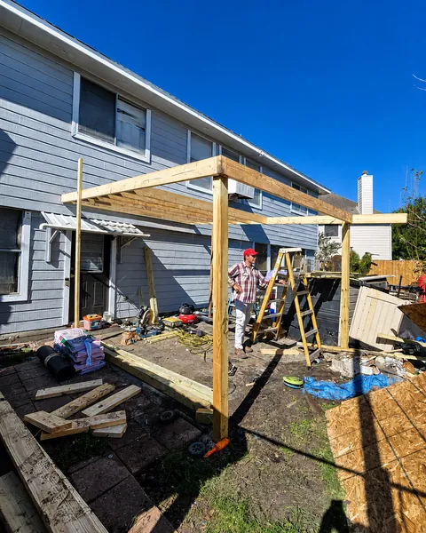 Pergola project before construction by Menjivar